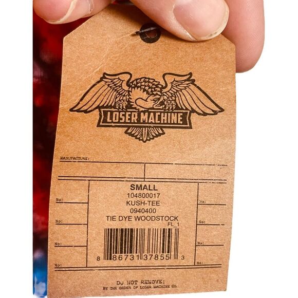 Loser Machine Tie Dye Woodstock Short Sleeve Graphic Tee Shirt - Picture 4 of 11